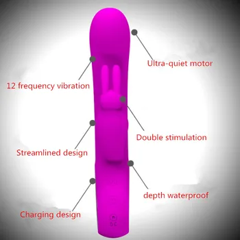 12 Viteza Vibrator G-spot Vibrații Iepure Vibratoare, jucarii Sexuale pentru Femei Penis artificial Vibratoare, Sexo Clitoris Clitoris Iritarea Stimulator