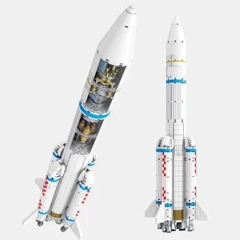 1202pcs Oraș Tehnică Aerospațială Rachete Astronaut Blocuri Creator Spațiu Launcher Figura Cărămizi Jucarii Pentru Copii Baieti
