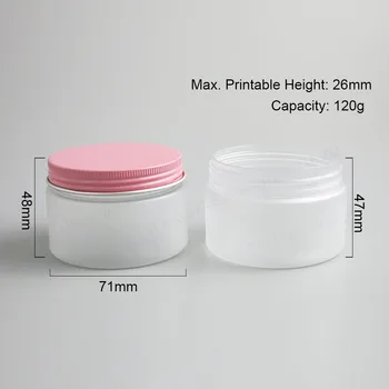 120g Gol Îngheț animale de Companie crema borcan 4oz Face din Plastic borcan de Crema de sticla cu capac de aluminiu container cosmetice de ambalare