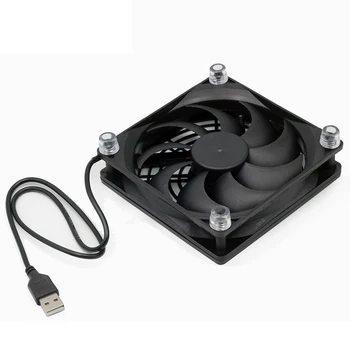 120mm USB DC 5V silențioasă ventilator, plasă de plastic acoperă și silicon pad pentru laptop-ul/router /DVR /Playstation/Xbox/PC cooler