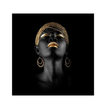 120x120cm Sexy Negru Întuneric Jupuit Femeie Portret Panza Pictura Postere si Printuri Cuadros Poza Perete pentru Camera de zi