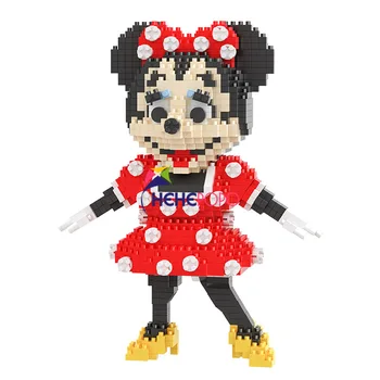 1296pcs 9054 MINI Mouse-ul Blocuri de Jucărie DIY Cărămizi de Construcție de Desene animate Drăguț Model Jucarii Copii Anime Juguetes Fete Cadouri