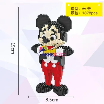 1296pcs 9054 MINI Mouse-ul Blocuri de Jucărie DIY Cărămizi de Construcție de Desene animate Drăguț Model Jucarii Copii Anime Juguetes Fete Cadouri