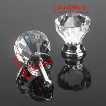 12buc/set 30mm Formă de Diamant, Design Clar Acrilic Manere de Dulap Sertar Trage Dulap de Bucatarie Dulap Ușă Mânere Hardware