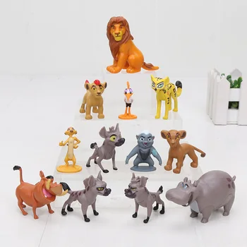 12buc/set desen Animat Lion Jucării Figura regelui Mufasa Nala Hienele Timon Pumbaa Sarabi Sarafina PVC Figura Jucărie de Păpuși