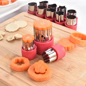 12buc/Set Tăiere Legume Fructe DIY Taiere Cutter Set Accesorii de Bucatarie Alimente Decor Bucătărie Instrument Tăietor de Mucegai Gadget-uri de Bucătărie