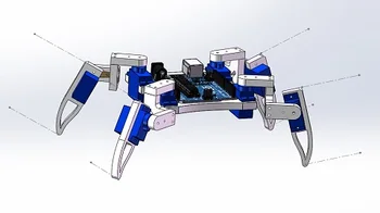 12DOF 8DOF 3D de Imprimare de 4 picioare de Direcție Motor Robot, Spider Man cu Controler Bluetooth Comptiable Ardui de Conducere Consiliul de DIY Kituri