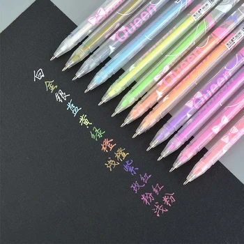 12pcs 0,8 mm Kawaii Bomboane de Culoare Stil Printesa Multicolor Gel Ink Pen de Papetărie de Birou Școală Suppli Drăguț Stilou Nou Papetărie