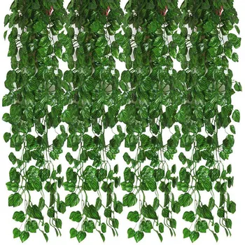 12Pcs Artificiale Ivy Ghirlanda de Frunze de Viță de vie de Plante, Verdeață Agățat Fals Plante pentru Nunta Fondul Arc de Perete Jungle Party