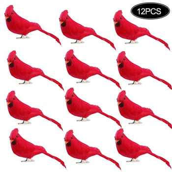 12Pcs Artificiale Papagali Imitație de Pasăre Model de Creație Spuma Pană Acasă în aer Liber, Grădină, Decor Nunta Ornament DIY Petrecere