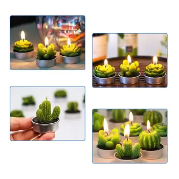 12pcs cactus Lumânare Lumânare Acasă decorare lumânare Artificiale Plante Suculente Lumânări fără Fum de Aromoterapie Ambarcațiunile de Lumânare Creativ