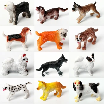 12PCS Ferma de Simulare Statică Caini animale modele de decor acasă figurina cifre Decorare Jucării Set,Realist Câini Cifre pentru Copii