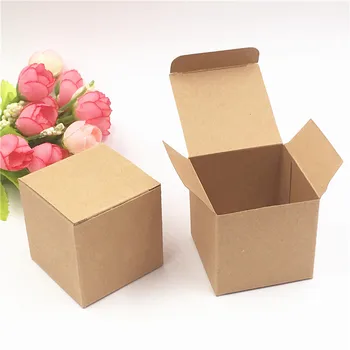 12pcs kraft mici drăguț cub de prajitura de ambalare cutie de carton festival petrecere de nunta ambalaj consumabile pentru cercei/lanț