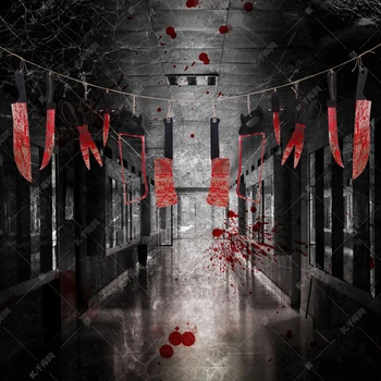 12pcs/lot Casa Bantuita de Halloween Decor Sânge Cuțit Seturi de Scule de Groază Infricosator Agățat Cuțit Ghirlanda Banner