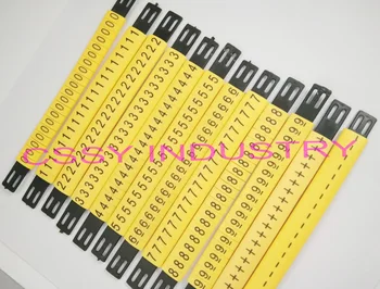 12pcs/lot ping MS-90mm cablu linie de marcaj și 4mm2 cablu Plat marker 0-9+- 12 număr diferit