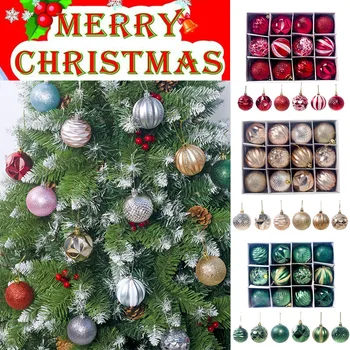 12pcs Minge de Crăciun de Decorare pentru Crăciun glob pentru Bradul de Minge Strălucitoare Atârnând Ornament pentru Anul Nou Petrecere de Craciun Decor Acasă