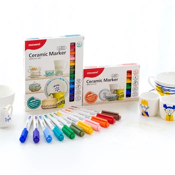 12pcs Monami 480 Ceramice Marker Set de 1.4 mm Punctul de Desen pentru Cana Cana Castron Acasă DIY Decorare Arta de Copii de Școală Cadou F470