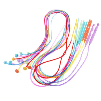 12Pcs Plastic de Înaltă Calitate Afgan Croșetat Tunisian Cârlige, Ace de Tricotat Cu Cablu de Șirag de mărgele Lungime 120cm, Durabil