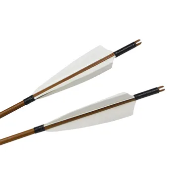 12pcs tir cu Arcul Sageti de Bambus Manual Pene Naturale Fletches Bambus Sageata Pentru Arc Și Săgeată de Vânătoare de Fotografiere Accesorii