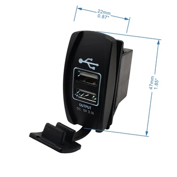 12V-24V Auto USB Incarcator bricheta Adaptor de Alimentare 12-24V 3.1 UN Dual USB Încărcător de Mașină, Barca, Motocicleta, Camion, ATV-uri