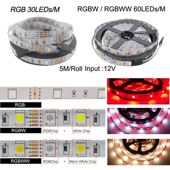 12V 5050 Benzi cu LED-uri RGB WIFI RGBW RGBWW 5M 10M Led-uri RGB de Culoare Schimbătoare Flexibil LED Strip Lumina+WIFI/IR Remote Controller+Putere