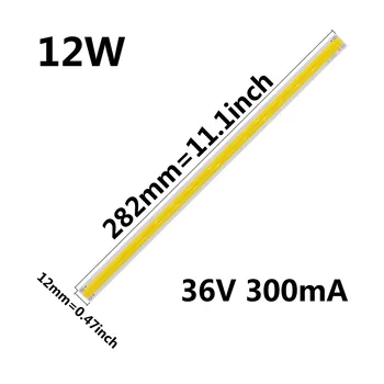 12W 20W LED COB Benzi Bec 36V 57V Super LED Bar bec Natural Cald Alb Rece 282x12mm 430x12mm Chip de Iluminat cu LED pentru DIY