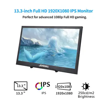 13.3 Inch, Portabil Monitor de Calculator PC 2K 2560x1440 HDMI PS3 PS4 Xbo X360 IPS LCD Display LED pentru Raspberry Pi Câștigă 7 8 10 Caz