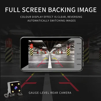 13 de Limbi HD 1080p DVR Auto Dash Cam din Față Vedere din Spate Dual Camera Recorder Auto Dashcam Registrator Video pentru Accesorii Auto