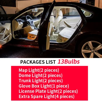 13x Canbus fara Eroare LED-uri de iluminare Interioară Pachet Kit pentru 2011-2017 Jeep Grand Cherokee accesorii Harta Dom Portbagaj Licență Lumina