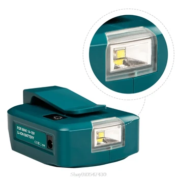 14.4 V/18V Li-pe Baterie Dual Port USB cu LED Lumina Reflectoarelor Lanterna pentru Makita Baterii S29 20 Dropship