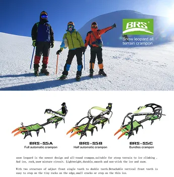 14 Dinți Non Alunecare Alpinism În Aer Liber Plin De Clip Crampoane De Oțel Mangan Gheață De Prindere Alpinist Expediții Profesionale De Prindere