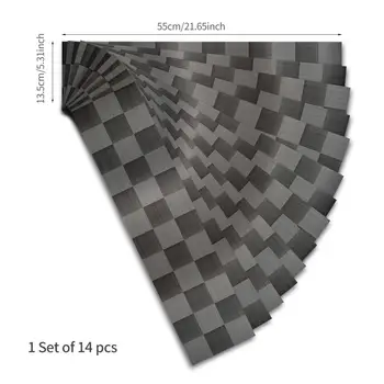 14 Piese Autocolant Faianta Mozaic autoadezive 3D Tapet Autocolant pentru Baie Bucatarie Decor Acasă DIY Impermeabil din PVC Autocolant de Perete
