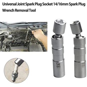 14MM & 16MM Perete Subțire Magnetic Pivotant Spark Plug Socket - 3/8 Inch Conduce 12-Punctul Spark Plug Socket Instrument de Ștergere - Pivotare Produsulu