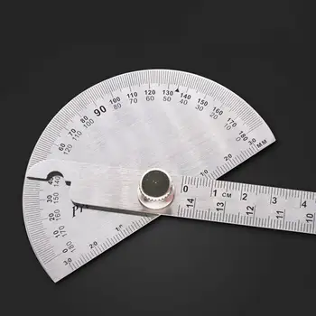 15 cm/20 cm din Otel Inoxidabil cu Cap Rotund 180 de grade Raportor de Unghi Finder Rotativ de Măsurare Conducător Mașinist Instrument Meșter Conducător