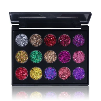 15 Culori Diamond Paillette Fard De Pleoape Paleta De Luciu Ridicat Stralucire Fard De Ochi Rezistent La Apa Cosmetice Machiaj De Frumusețe Pulbere