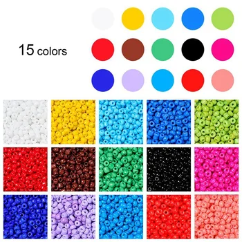 15 Culori Gl Seedbeads Farmec Mici Bijuterii de Cristal Margele DIY pentru Bratara Colier Bijuterii de Luare