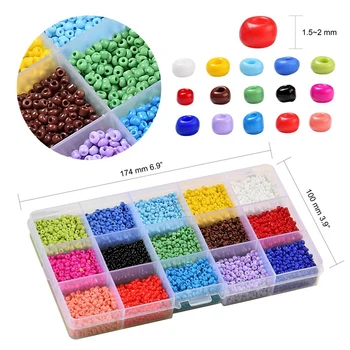 15 Culori Gl Seedbeads Farmec Mici Bijuterii de Cristal Margele DIY pentru Bratara Colier Bijuterii de Luare