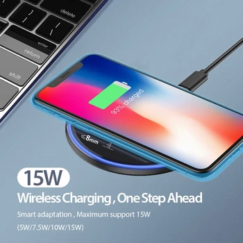 15W Rapid QI Wireless Charger Pad Pentru Samsung S20 S9 S10 Xiaomi Mi 10 9 iPhone 12 11 XR X XS Max 8 Airpods Pro Încărcarea prin Inducție