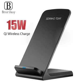 15W Rapid Încărcător Wireless Qi pentru iPhone 11 Pro XS XR X 8 USB de Tip C, Încărcare Rapidă Stand pentru Samsung S20 S9 S10 Nota 10 9