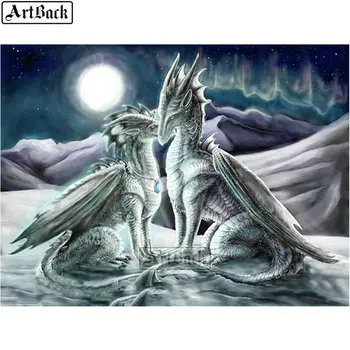 16 animal de stil diamant pictura dragon 20x25cm 5d full patrat / rotund burghiu pterosaur diamant broderie meserii autocolante