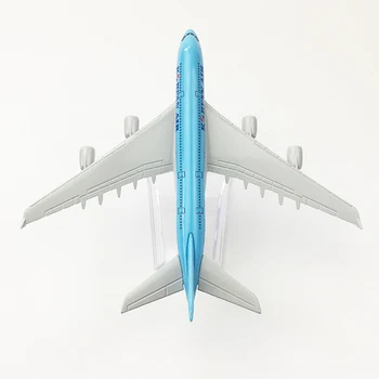 16cm 1:400 Scară Avioane Korean Air Lines Airbus A380 din Aliaj turnat sub presiune, Metal Model de Avion avion Avion Cadou de Colectie