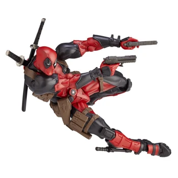 16cm X-Men Deadpool Statuie Model Figura Varianta Mobile Super-Eroi Cifrele de Acțiune Dead Pool cu Arme Copii DIY Cadou Jucarii