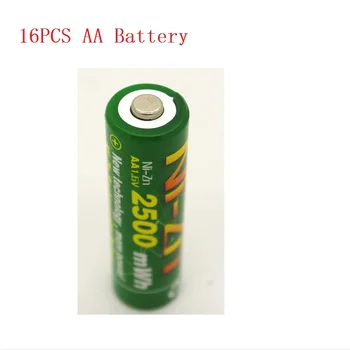 16Pcs NiZn Ni-Zn 1.6 V AA 2500mWh Baterie Reîncărcabilă