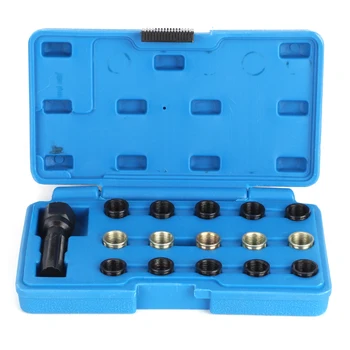 16pcs/Set M14 X 1,25 Spark Plug Rebobinați Thread Repair Tools Kit de Sârmă Maneca Cu Cazul Auto Universal Apăsați Rethreading Instrument