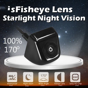 170 Grade Lentilă Ochi de Pește Starlight Viziune de Noapte Spate Vehicul / Vedere din Față Foto low-light nivel 15m vizibile Camera Auto