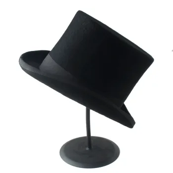 17CM(6.7 inch) Lână Steampunk Pălărie de Top VictorianTraditional Fedoras Pălărie Pălărie Cilindru Chapeau Biserica Hat Pentru Barbati Femei