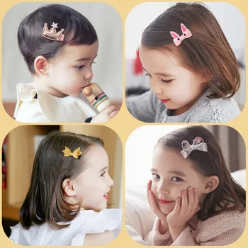 18 Buc/Set Noi coreean Printesa Ac de păr Simplu Dulce Coarda Păr Geometrice Arc Agrafele pentru Copii Fin pentru Copii Accesorii de Par