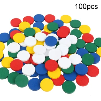 18 culori 19mm Creativ Cadou de Accesorii de Plastic de Poker Chips-uri de Cazinouri Bingo Markeri Token de Familie Distractiv Joc de Club Jucării 100 buc Set