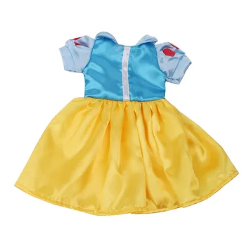 18 inch Fete rochie papusa Alba ca Zapada rochie de seara cosplay American nou-născuți haine, jucarii pentru Copii se potrivesc 43 cm accesorii pentru copii c655