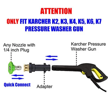 1800psi electrice de înaltă presiune Pentru karcher k2k3k4k5k6k7 duza pentru pistol de economisire a apei mașină de spălat fan duze